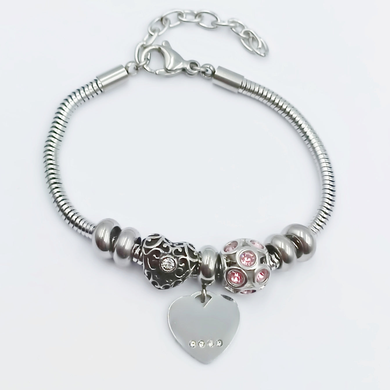 Bracciale Cuore Emerald Acciaio