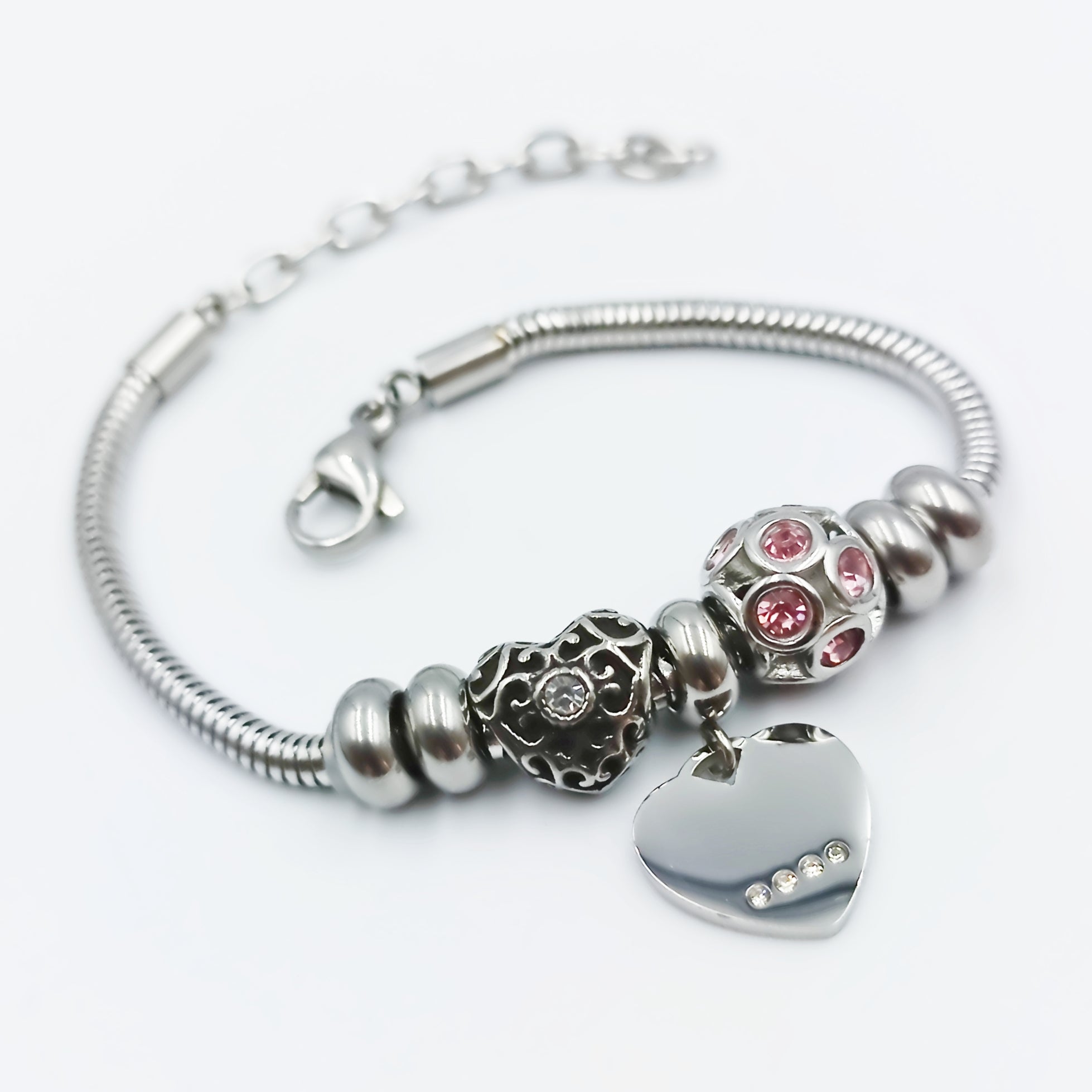 Bracciale Cuore Emerald Acciaio