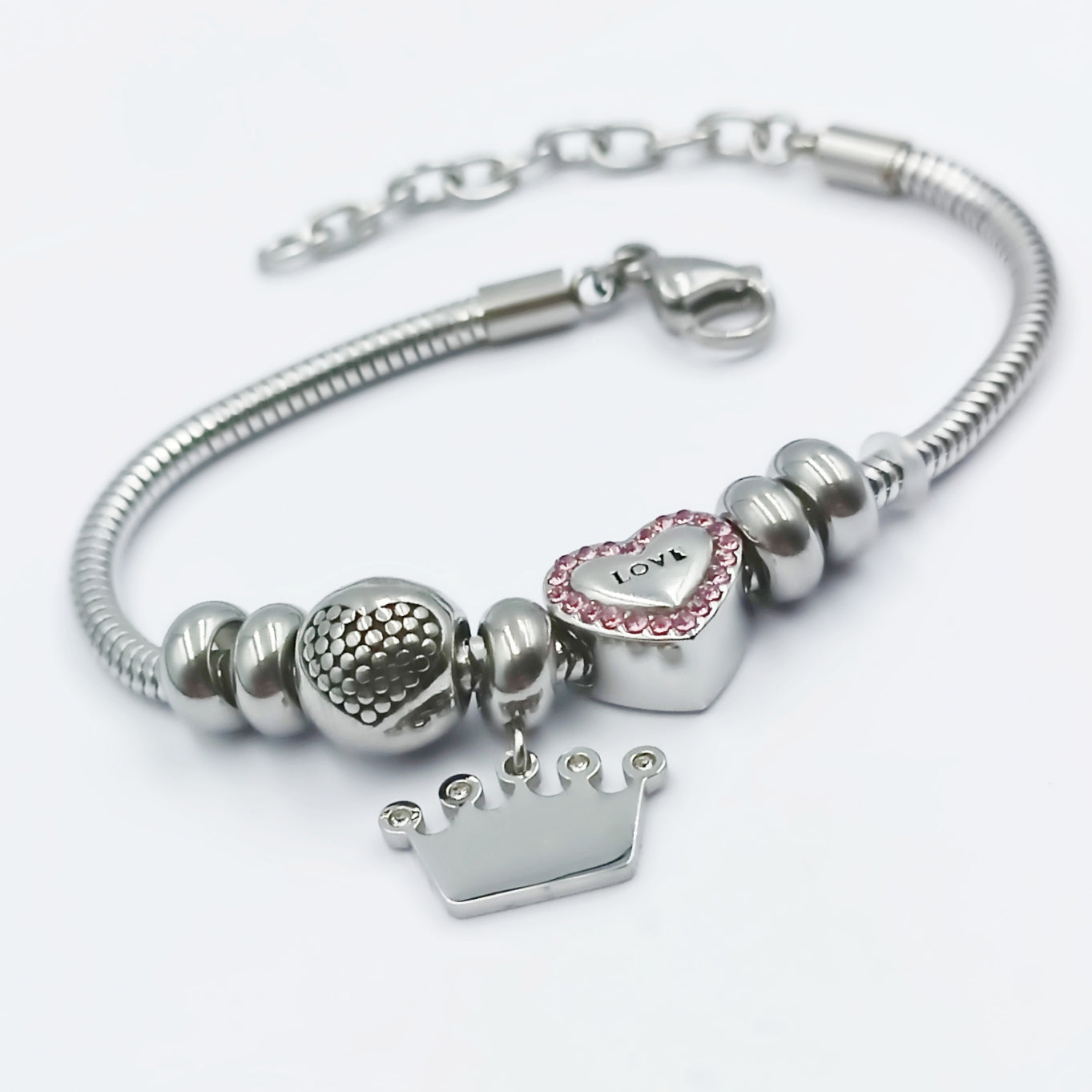 Bracciale Corona Emerald Acciaio