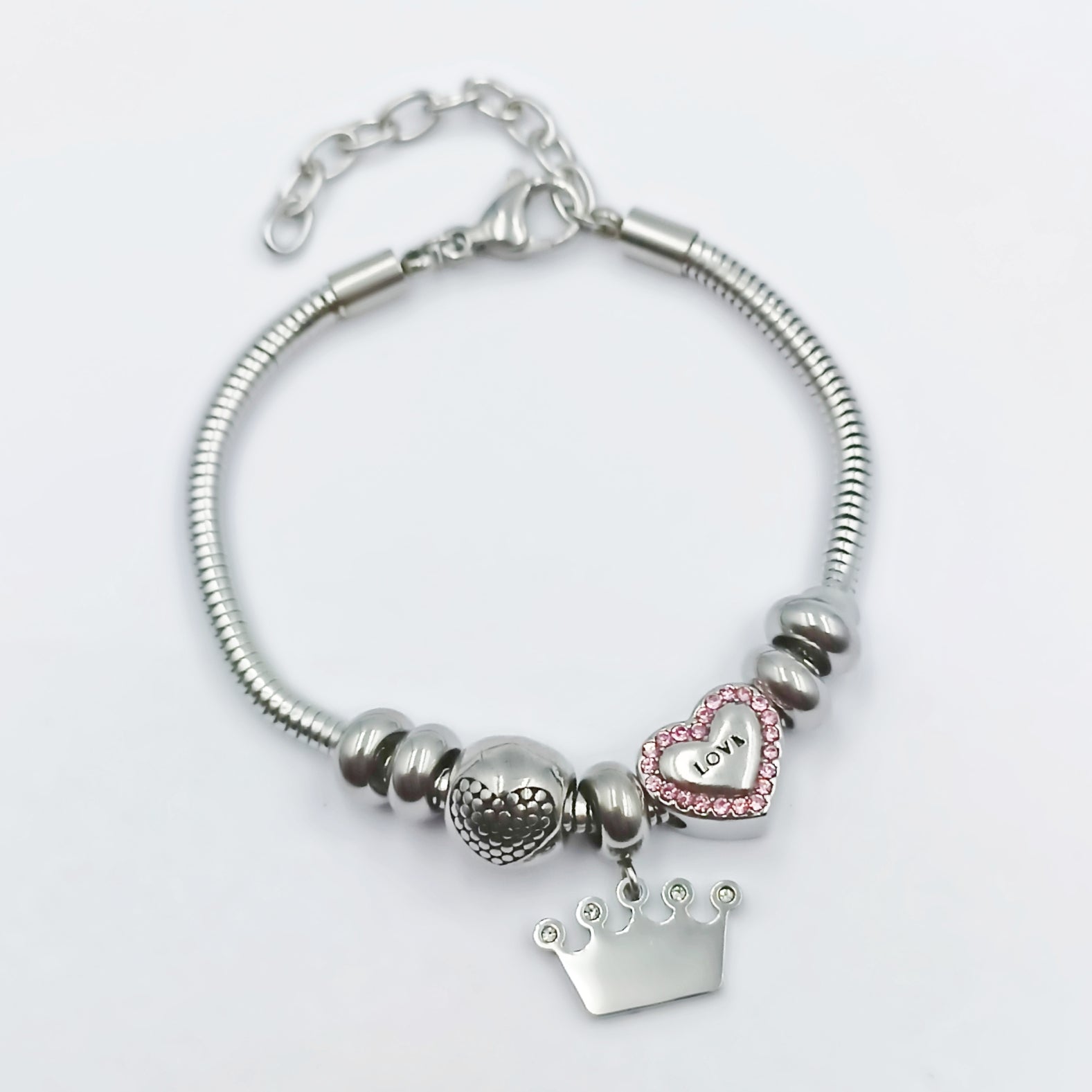 Bracciale Corona Emerald Acciaio