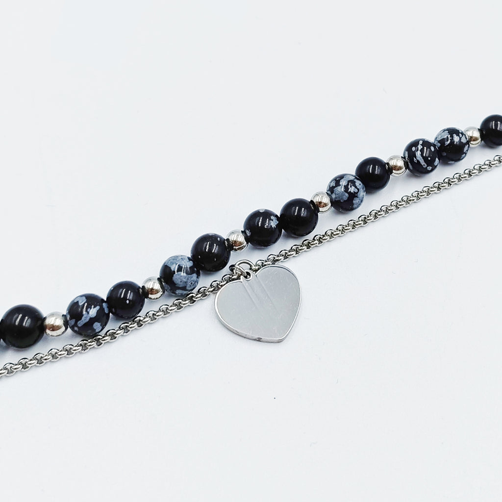 Bracciale Pietra Agata Acciaio