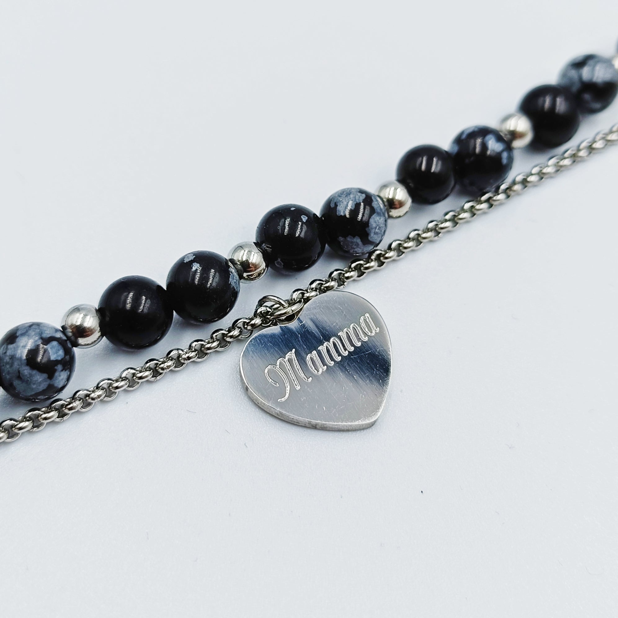 Bracciale Pietra Agata Acciaio