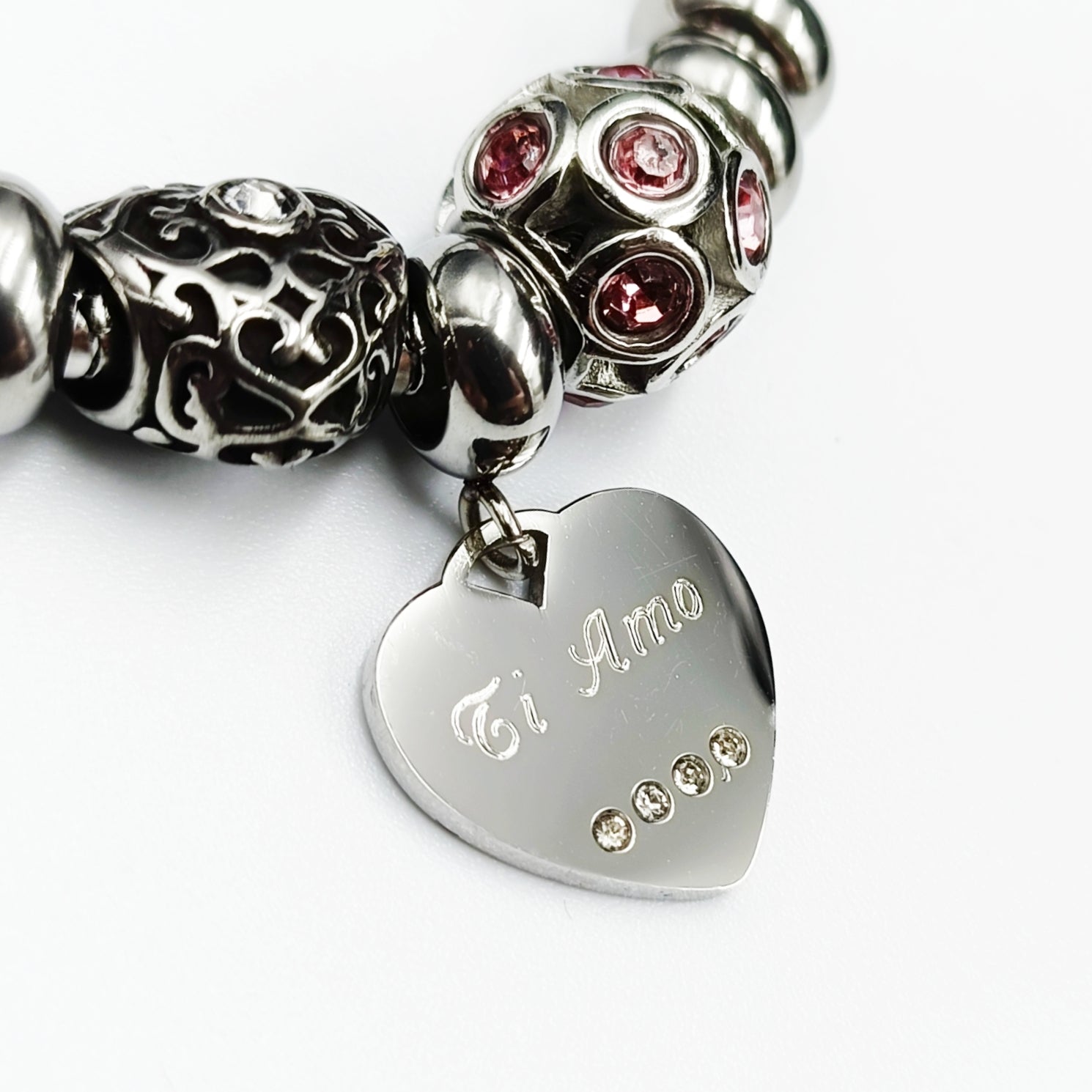 Bracciale Cuore Emerald Acciaio