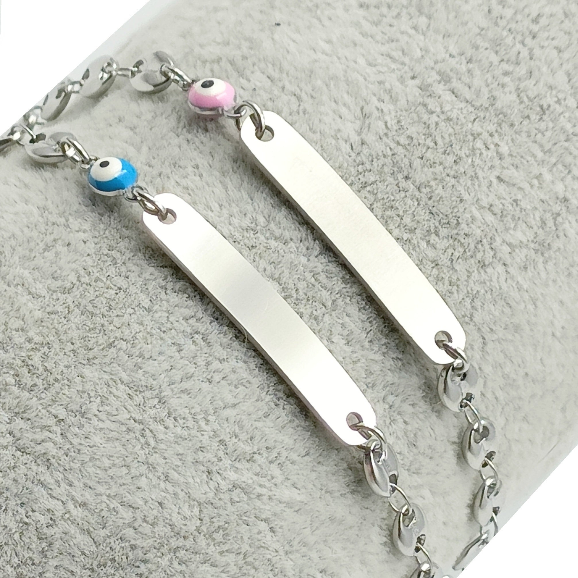 Bracciale Bimba Bimbo Piastra Classica Acciaio Argento