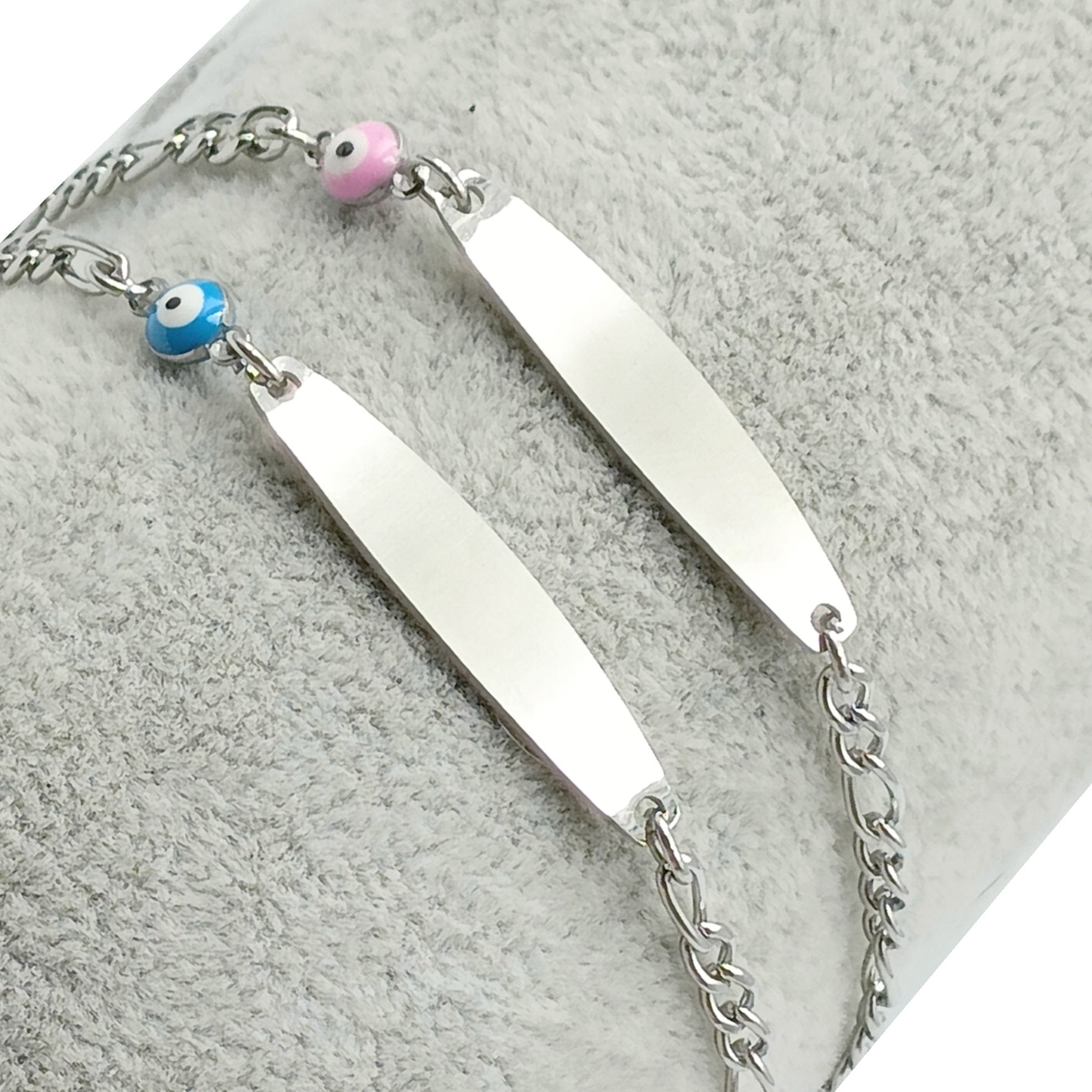 Bracciale Bimba Bimbo Piastra Ovale Acciaio Argento