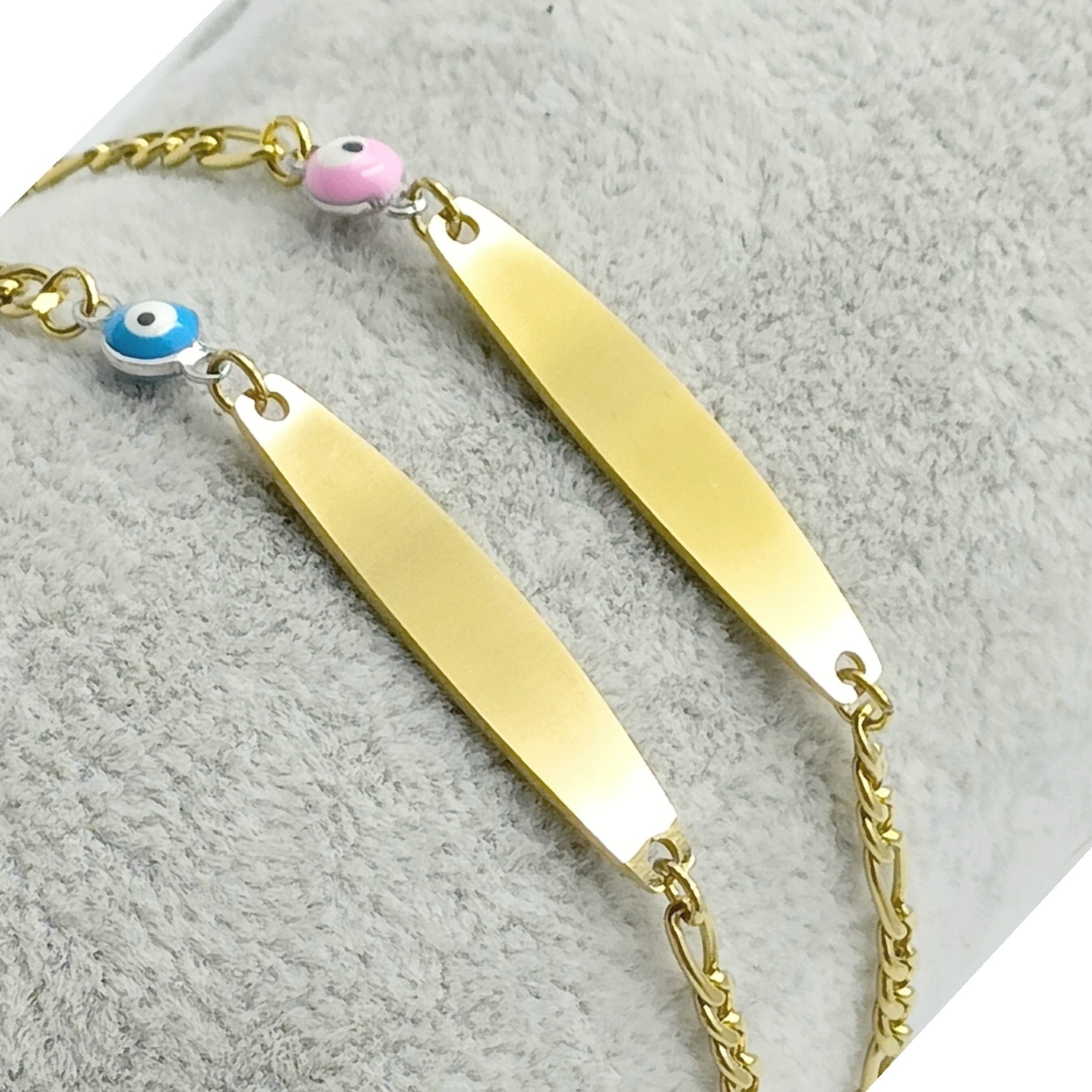 Bracciale Bimba Bimbo Piastra Ovale Acciaio Oro