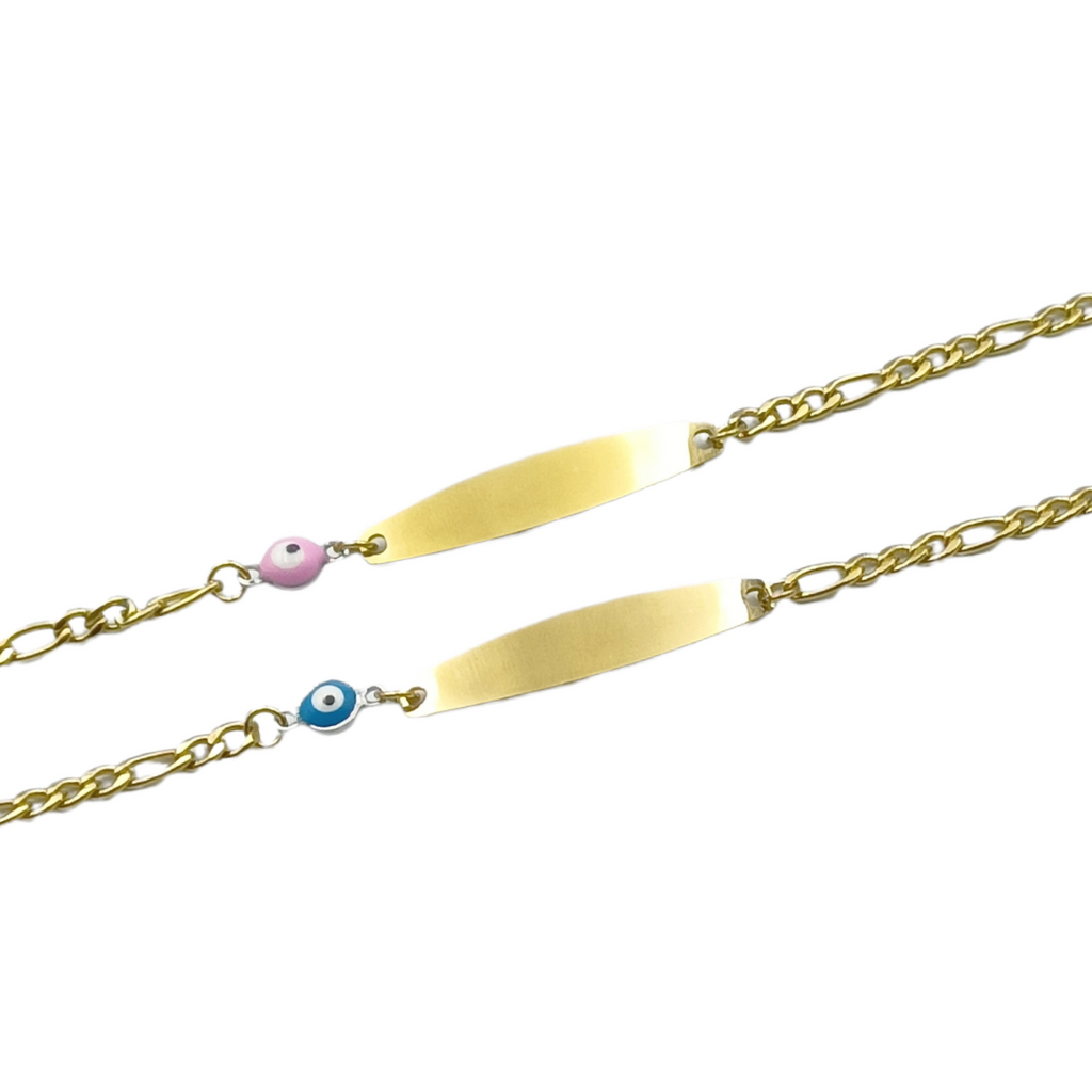 Bracciale Bimba Bimbo Piastra Ovale Acciaio Oro