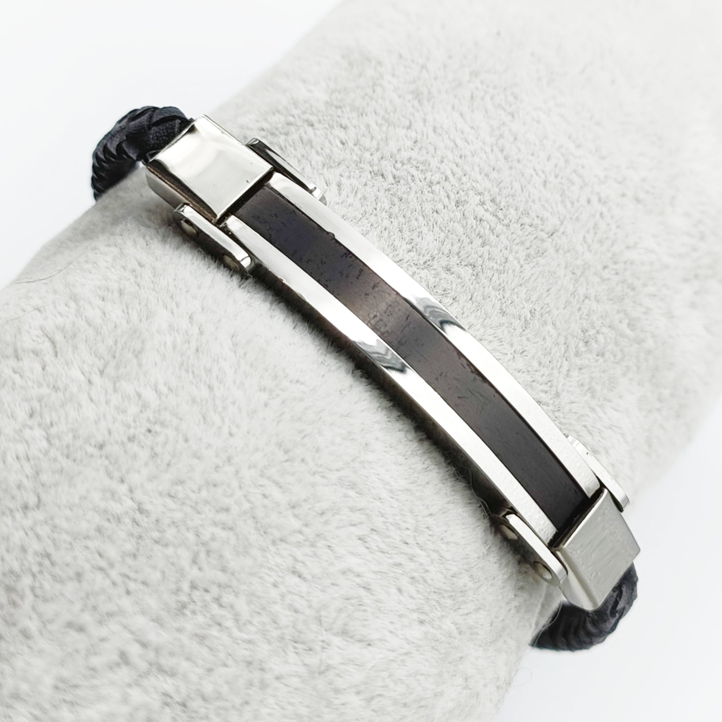 Bracelet Acier Noir Peau
