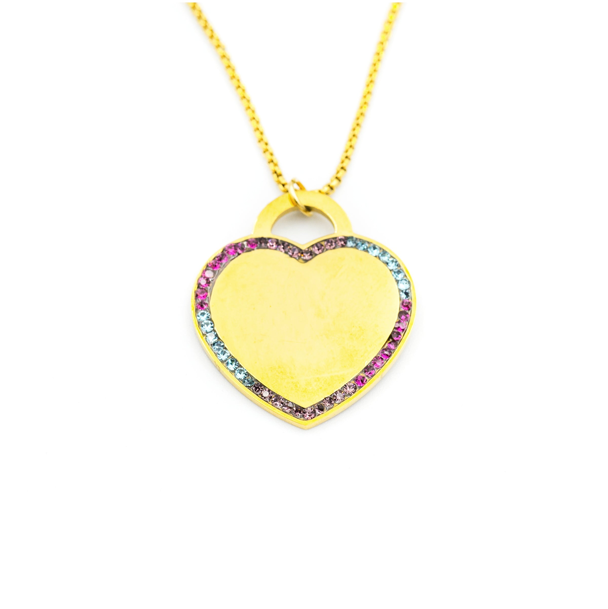 Collana Loves Oro Color Acciaio