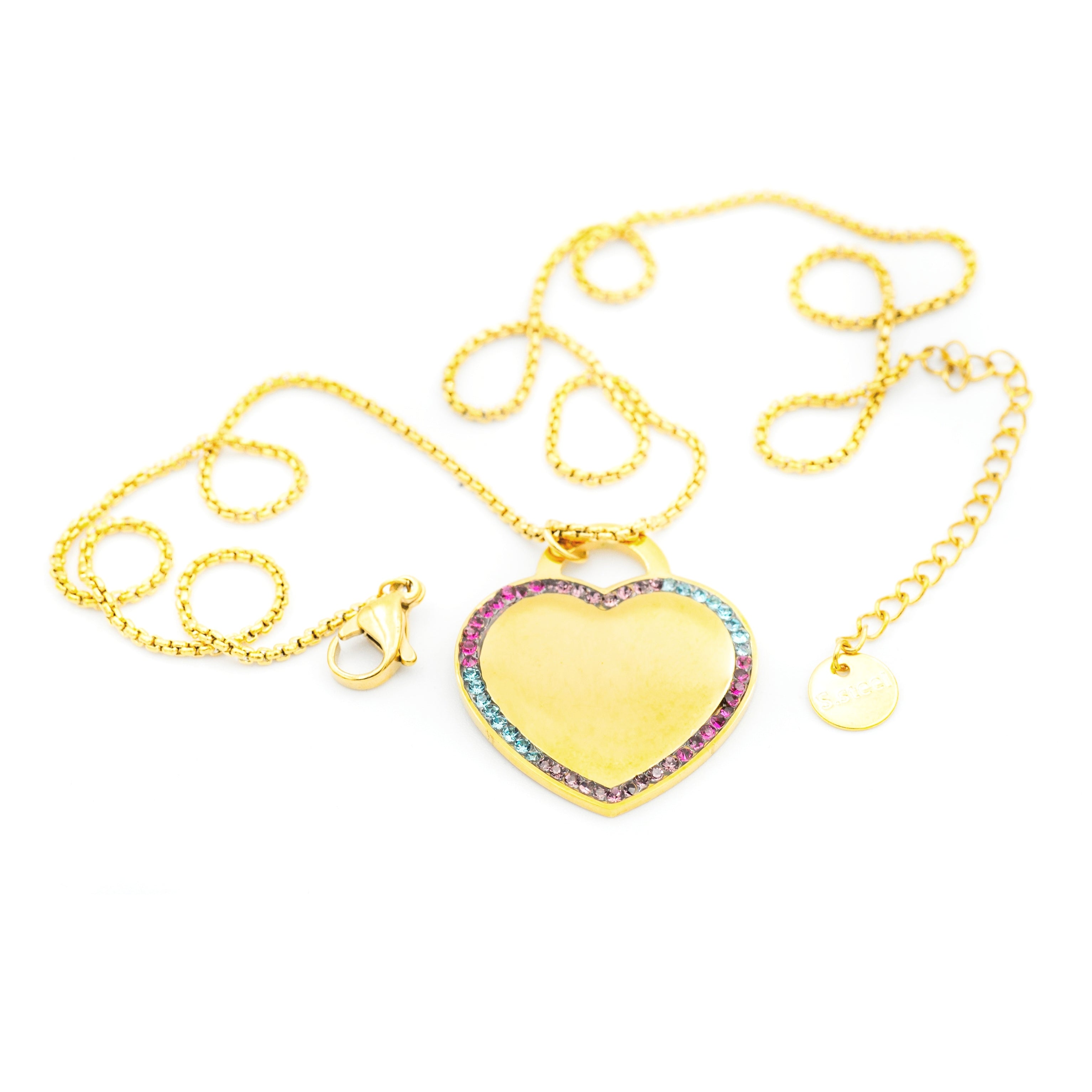 Collana Loves Oro Color Acciaio