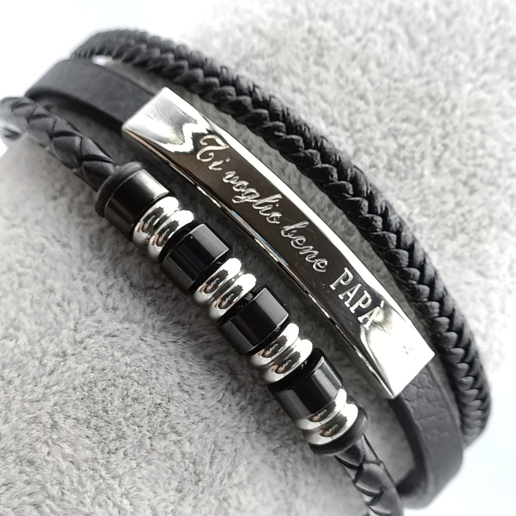 Bracciale Acciaio Skin Mesh incisione personalizzata