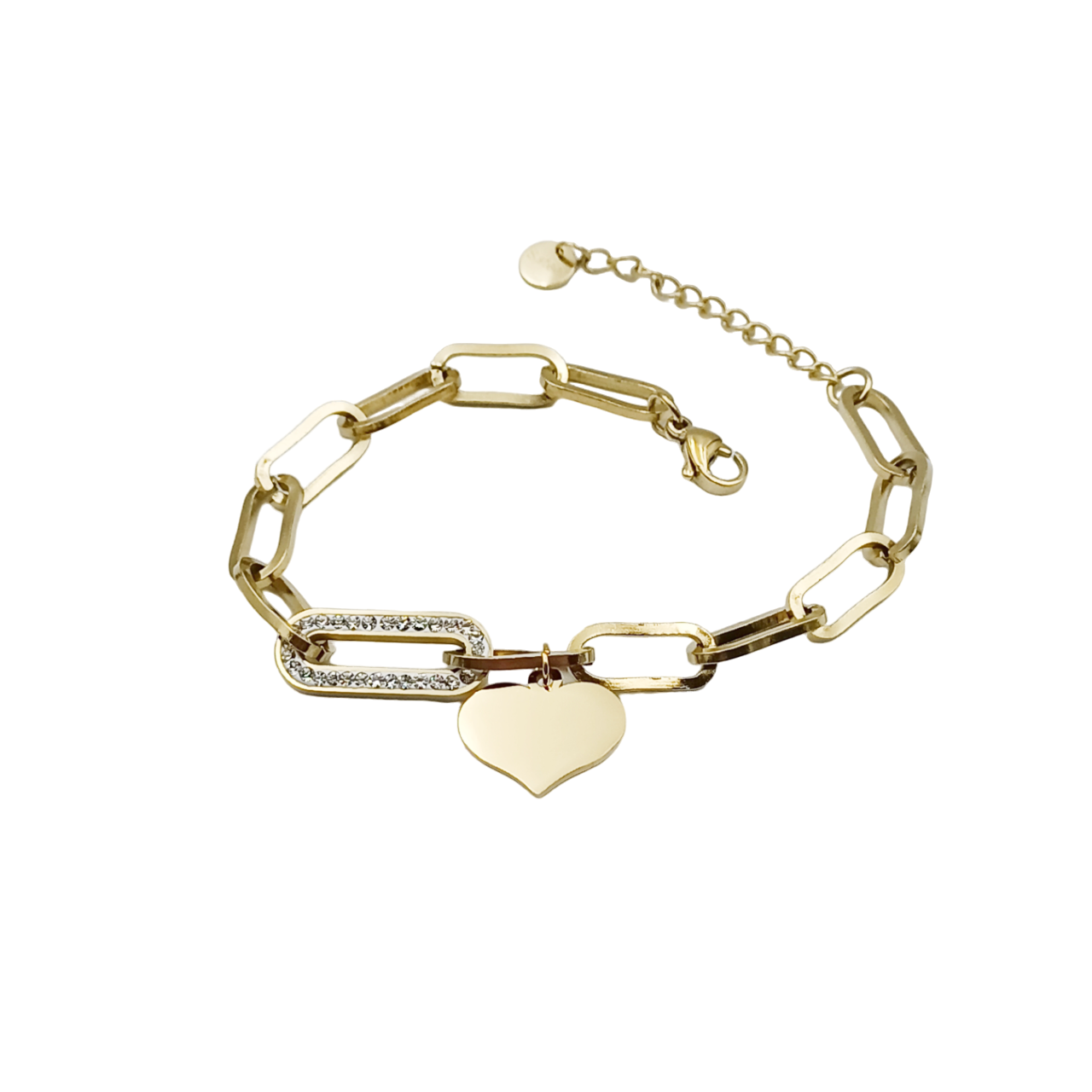 Bracciale catena brillante acciaio con Incisione