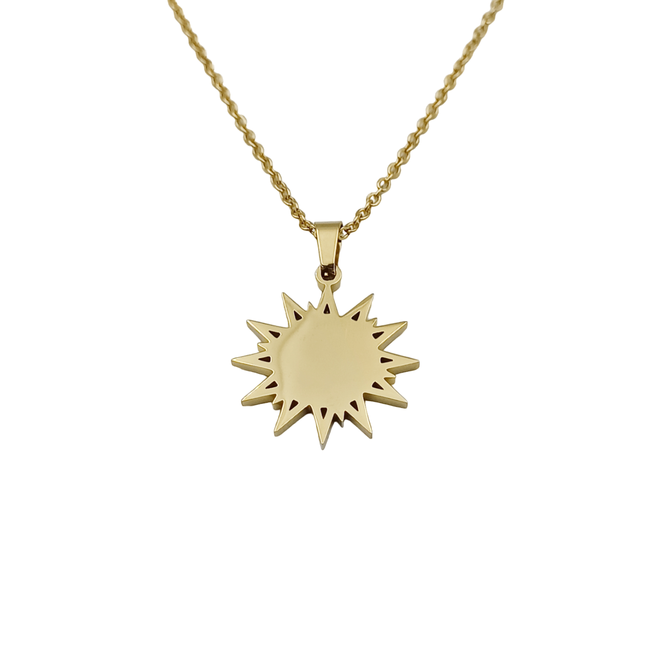Collana Sole Acciaio con Incisione