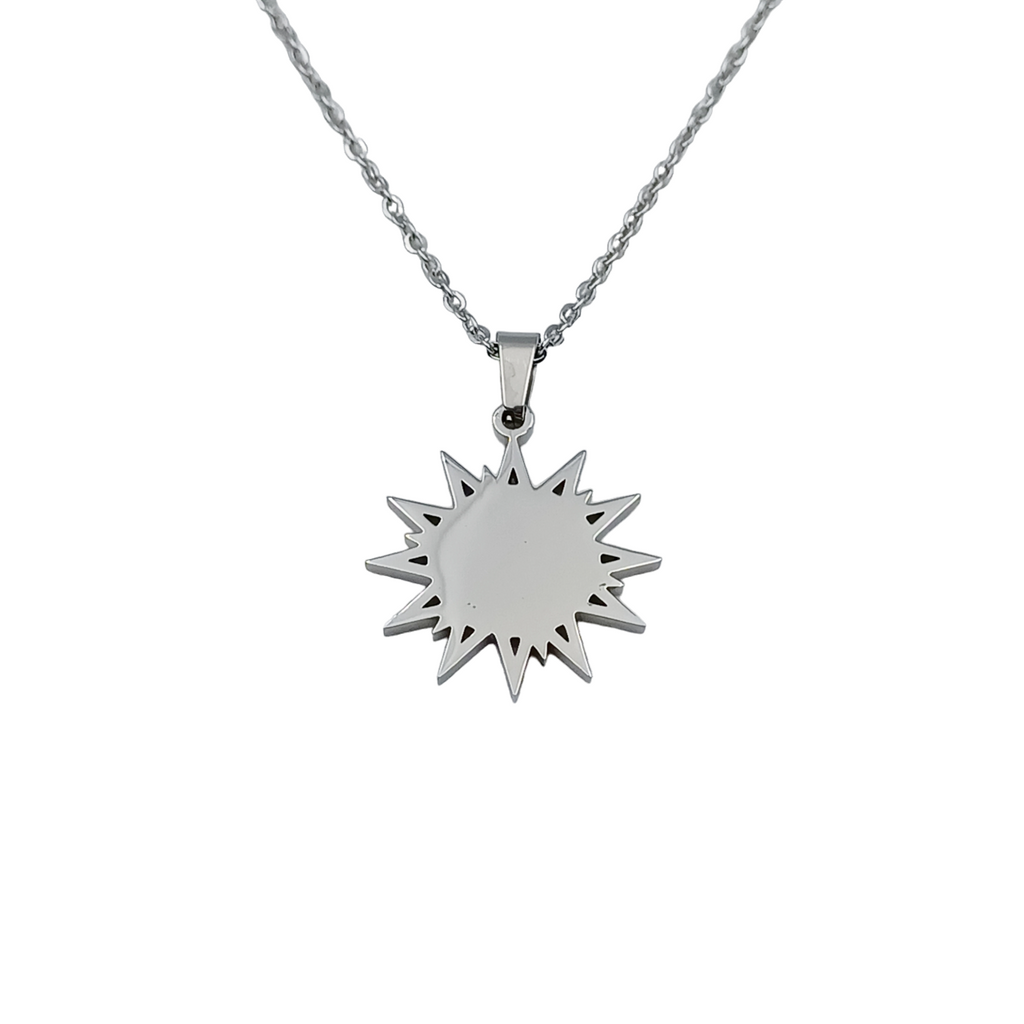 Collana Sole Acciaio con Incisione