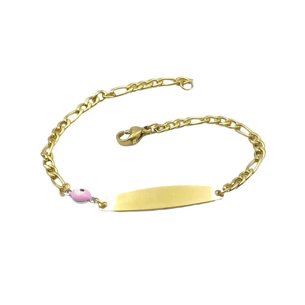 Bracciale Bimba Bimbo Piastra Ovale Acciaio Oro