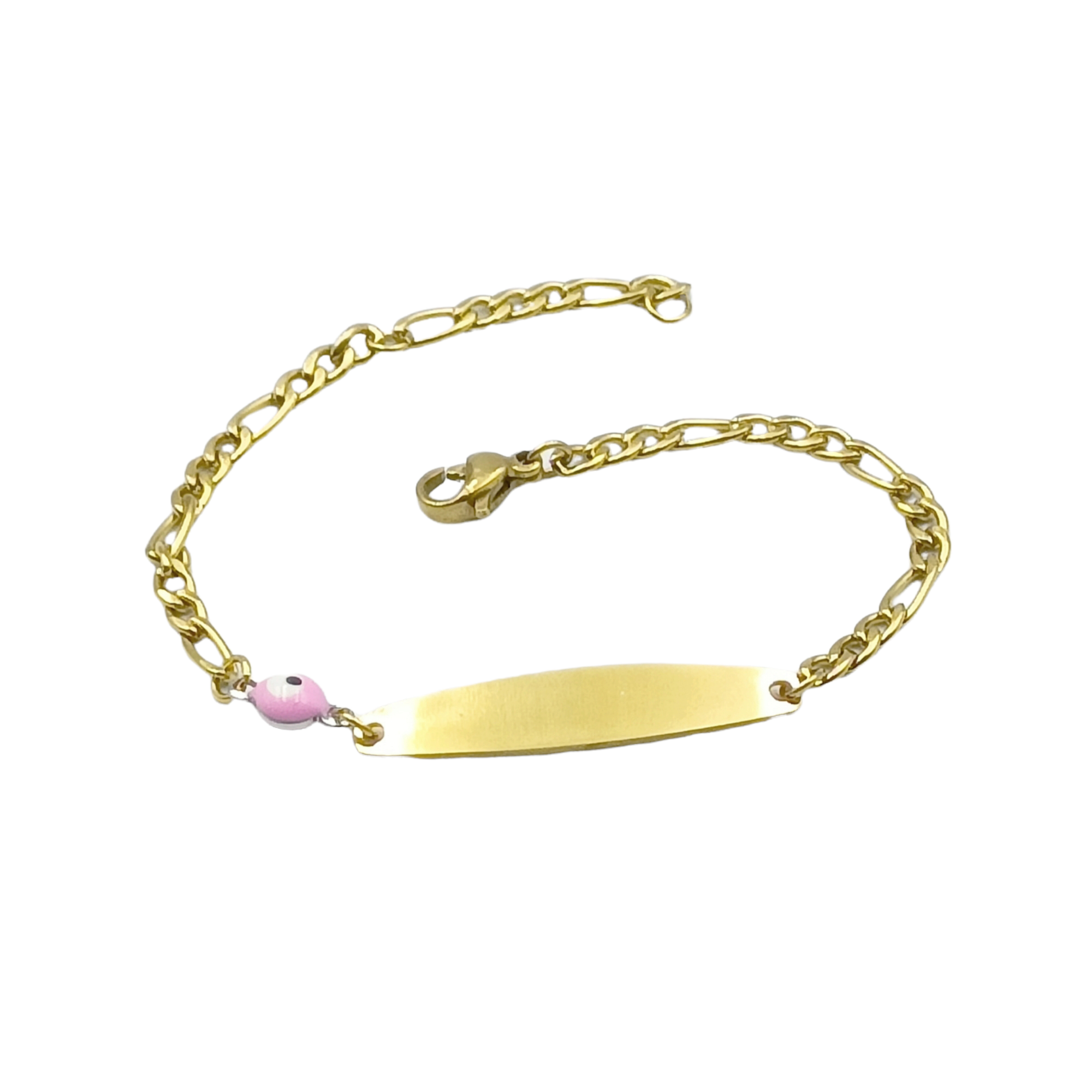Bracciale Bimba Bimbo Piastra Ovale Acciaio Oro