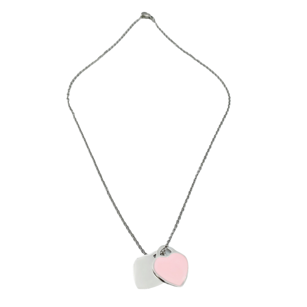 Collana Nascita da 1 a 3 Bimbi Acciaio Rosa e Violetto
