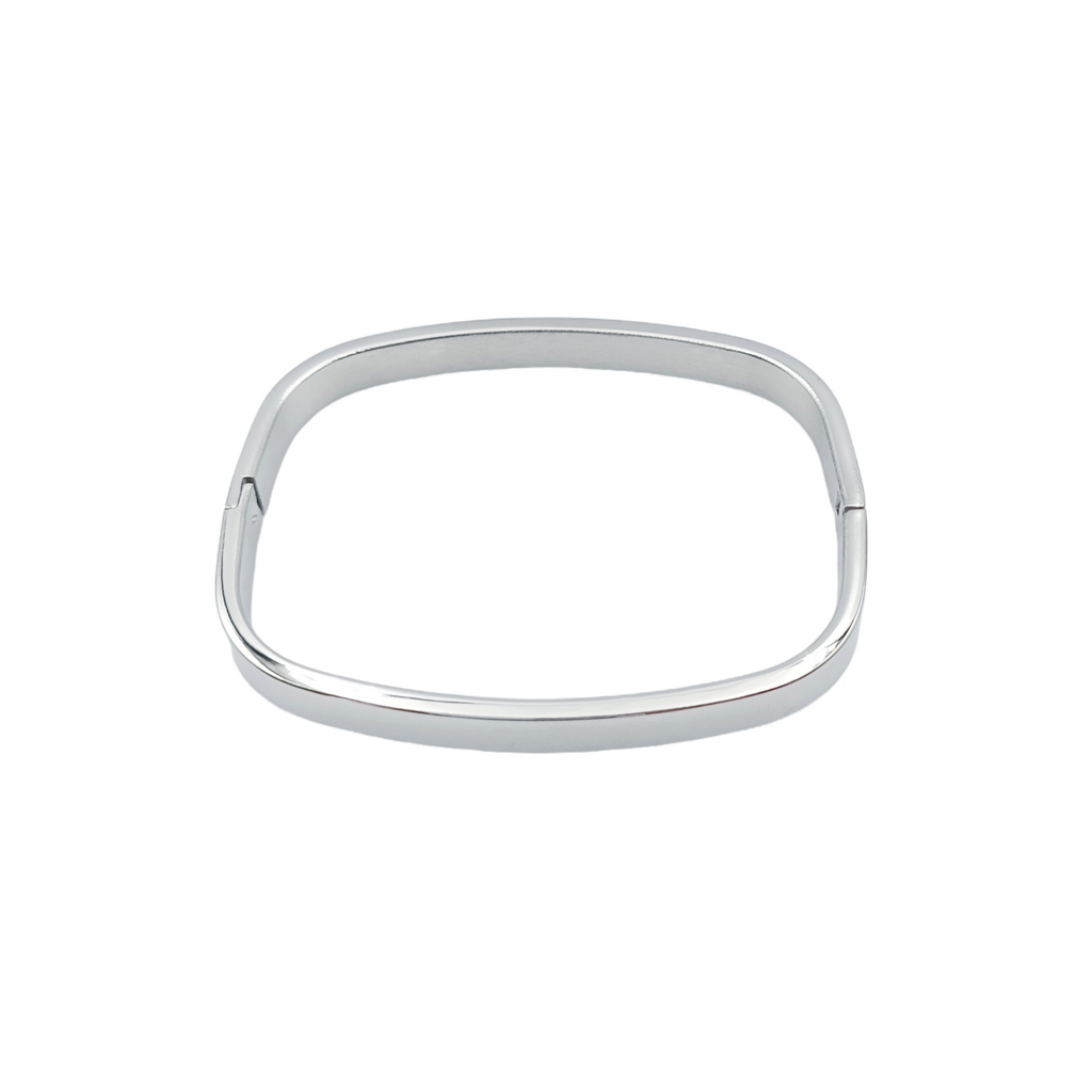 Bracciale Stiff Rettangolo Rigido Acciaio Silver/Gold/Rose