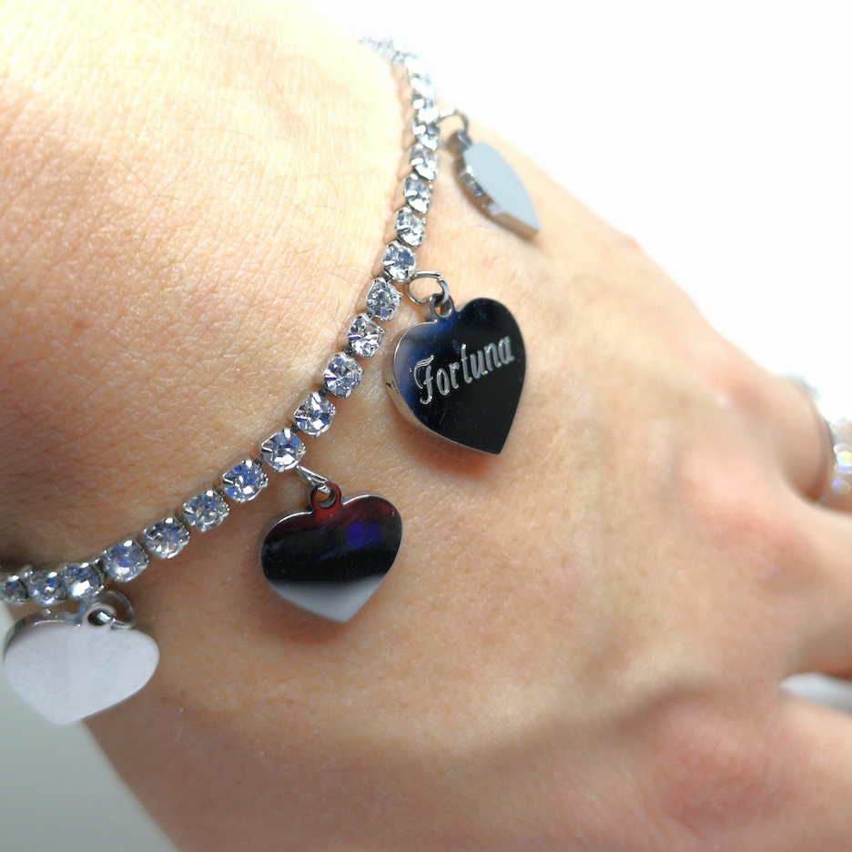 Bracelet Coeurs Brillants