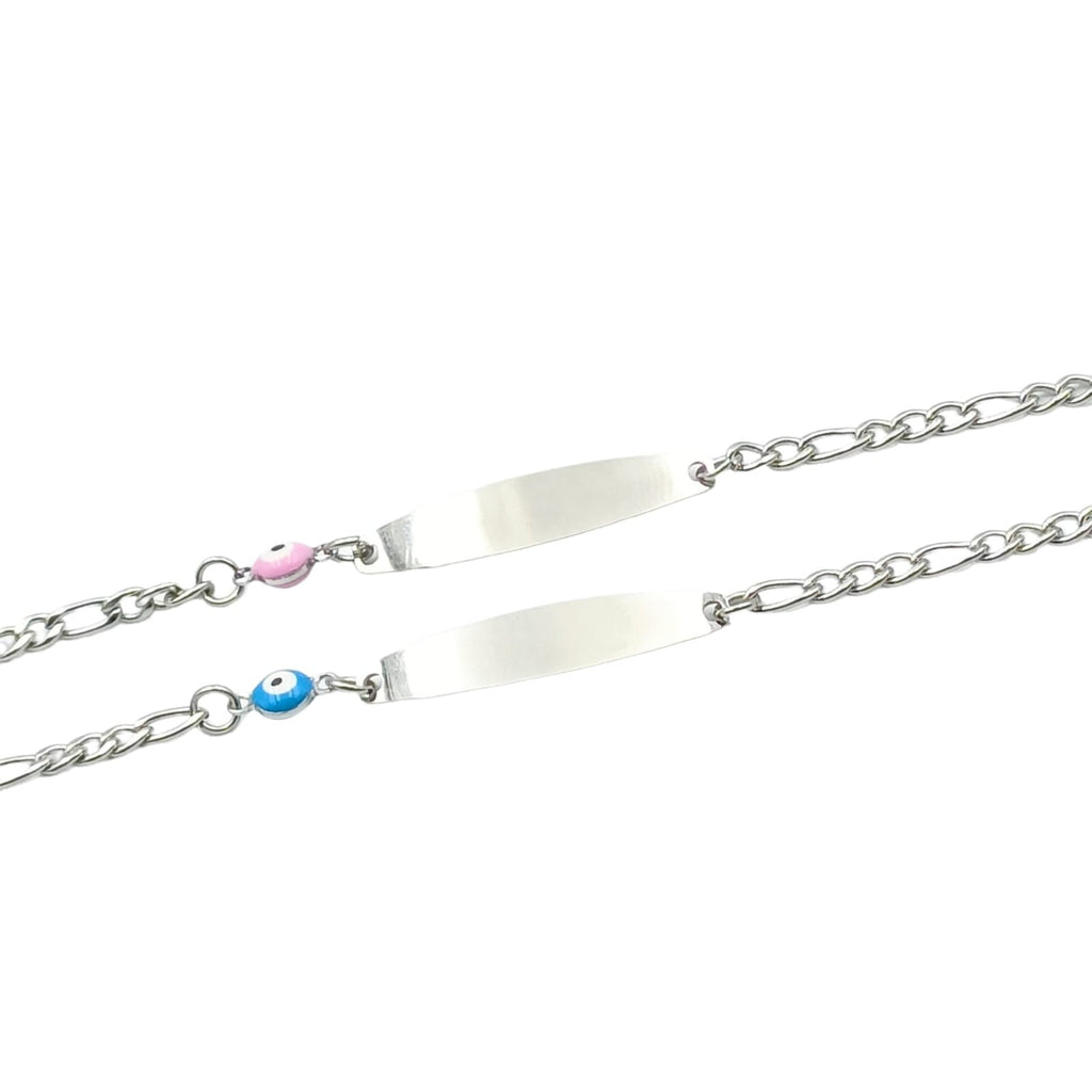 Bracciale Bimba Bimbo Piastra Ovale Acciaio Argento