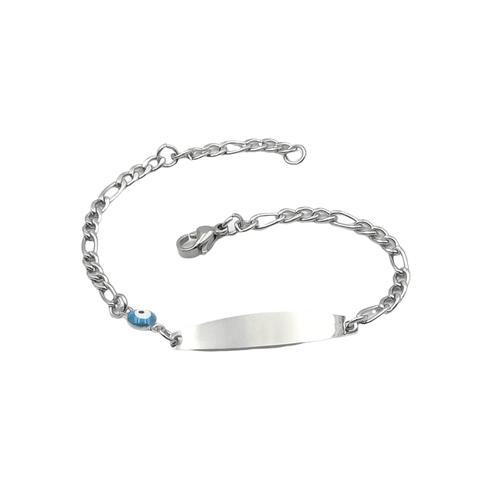 Bracciale Bimba Bimbo Piastra Ovale Acciaio Argento