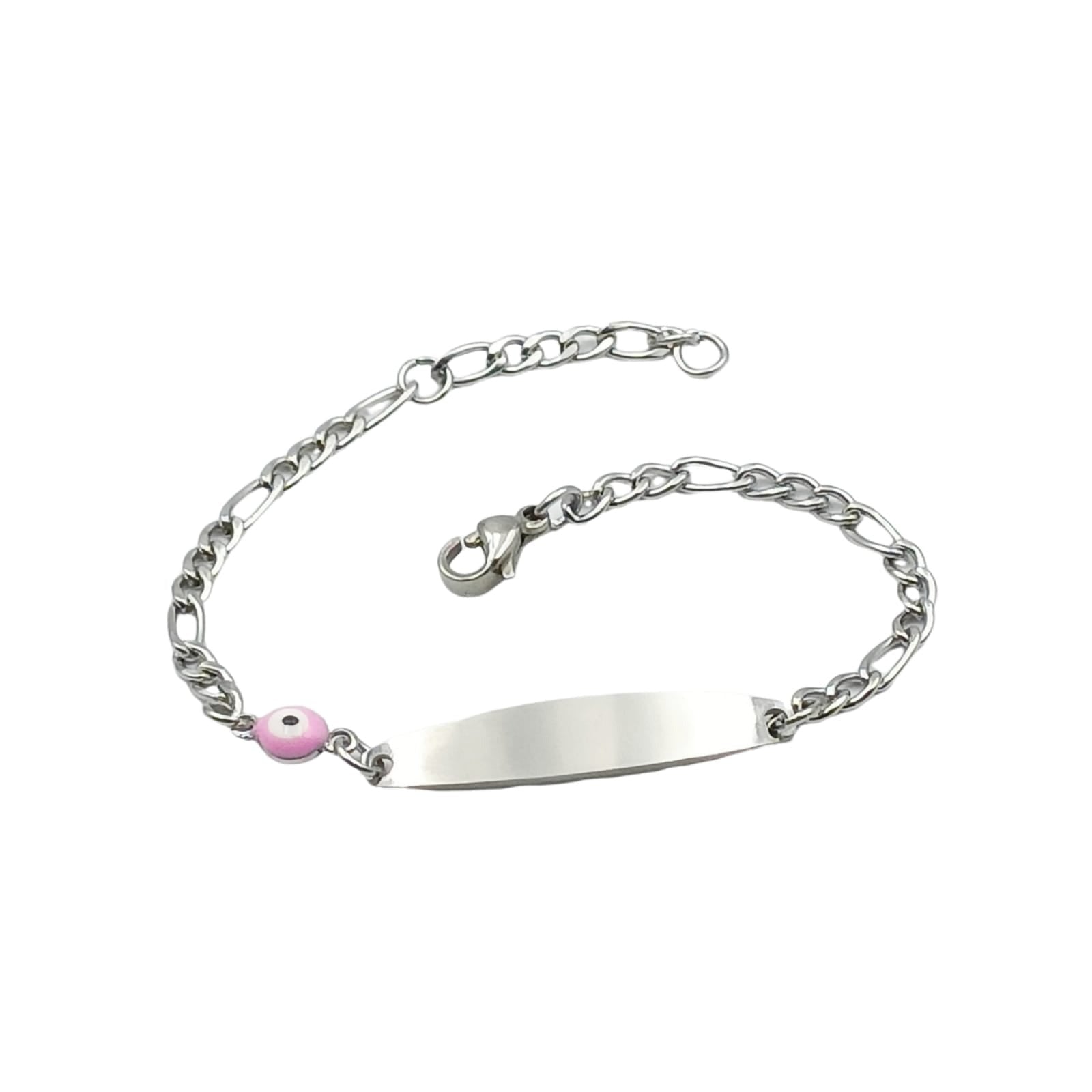 Bracciale Bimba Bimbo Piastra Ovale Acciaio Argento